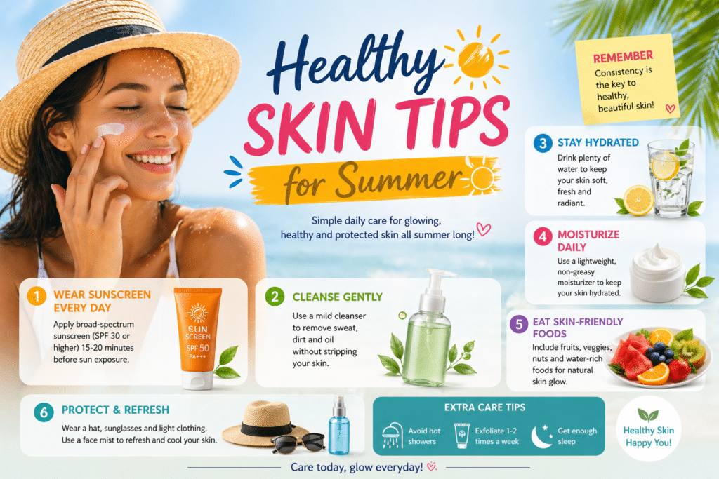 Healthy Skin Tips Summer